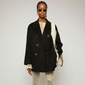 Acne Studios Wool Coat Cashmere Double Breasted Oversized XS S